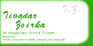 tivadar zsirka business card